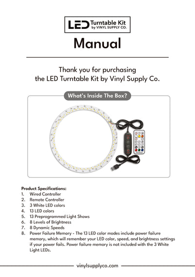 LED Turntable Kit