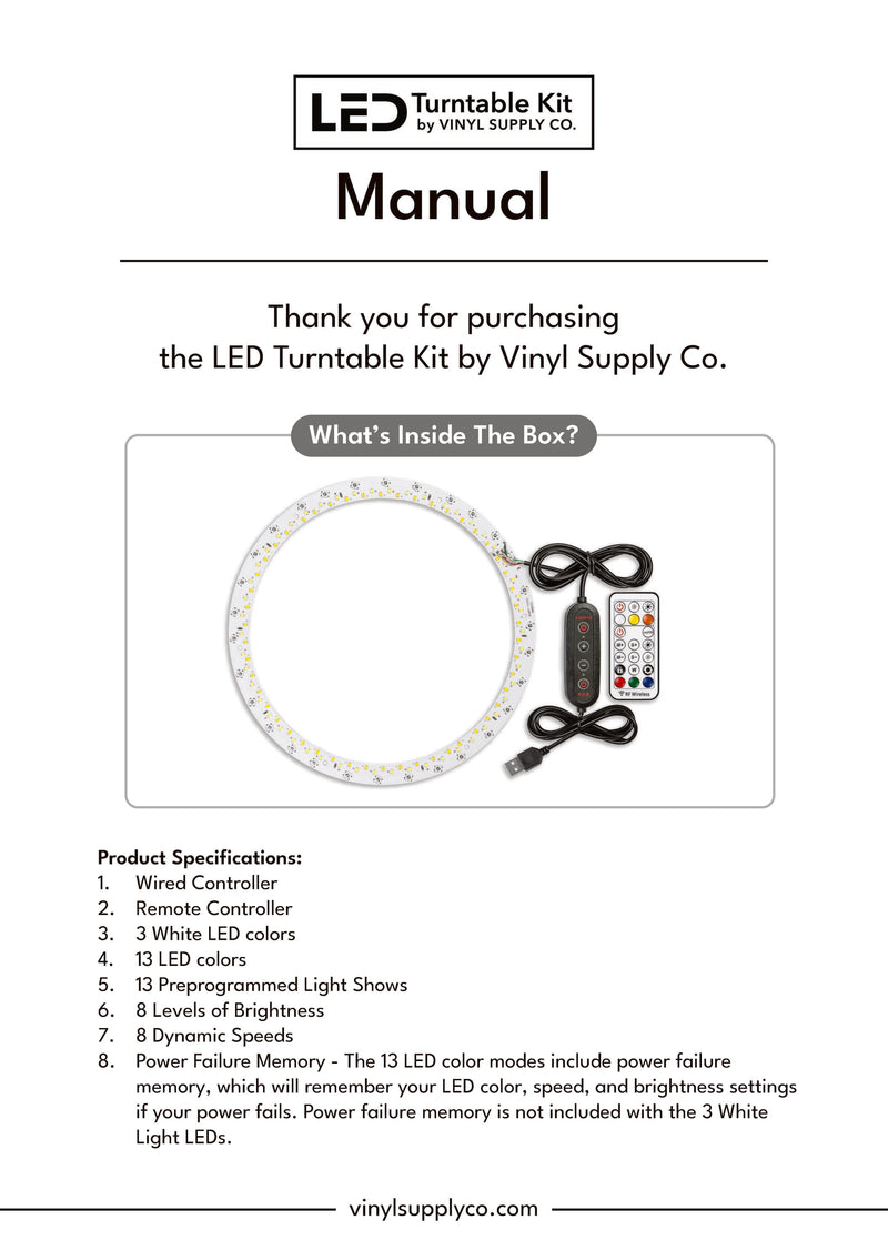 LED Turntable Kit – Vinyl Supply Co.