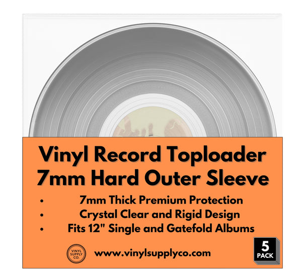 Vinyl Record Toploader 7mm Hard Outer Sleeves