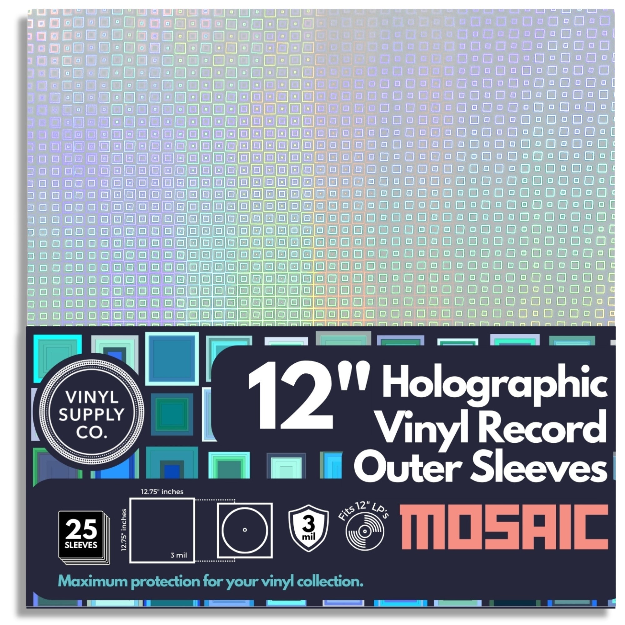 Holographic Vinyl Record Outer Sleeves - Mosaic – Vinyl Supply Co.